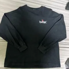 PHATRNK バラデザイン ブラック長袖シャツ