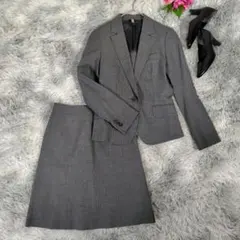 スーツカンパニー◎スカートスーツ セットアップ ストライプ クリーニング済