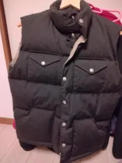 ノースフェイス　茶タグ　アメリカ製　ダウンベスト　ブラック