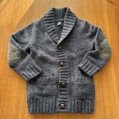 BABYGAP グレーショールカラーニットセーター 100cm