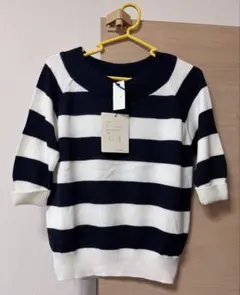 【新品】Marie dor ビッグボーダー5分袖POのサムネイル