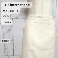 I.S. international スカート M アイボリー ひざ丈 日本製のサムネイル