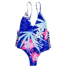 トロピカルフラワー柄水着