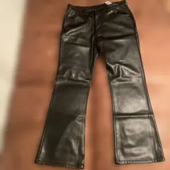 ZARA レザーパンツ　ブラック　美品