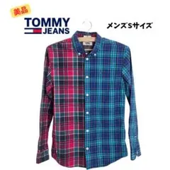 【美品】トミーヒルフィガー　トミージーンズ　チェックシャツ　Sサイズ　長袖