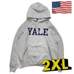 YALE パーカー　グレー　2XLサイズ　スウェット トレーナー　カレッジ