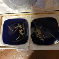 数量限定品、陶器製香蘭社の箱入り銘々皿 5枚セット