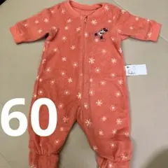 UNIQLO ミニー刺繍　フリースカバーオール60cm