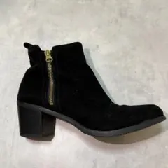 ORiental TRaffic ショートブーツ　ブラック×ゴールドファスナー