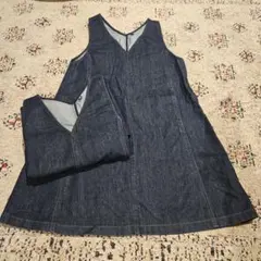 UNIQLO 150cm ２点 ジャンバースカートデニム ワンピース
