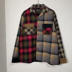 ペンドルトン　PENDLETON マルチパターン チェック オープンカラーシャツ