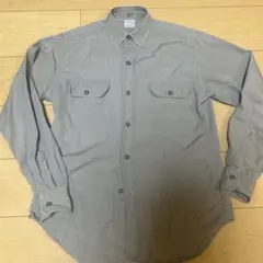 50s USA製　ワークシャツ　コットン　ダブルステッチ　オモシー　山田レン