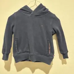 トミーヒルフィガー　ネイビー　フード付き裏起毛トレーナー　90cm〜95cm程度