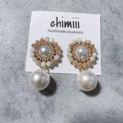 No.927 ハンドメイド　ビーズ刺繍　ピアス　イヤリング