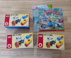 【未使用品】トミカ ハッピーセット ミニカー 3台＋おまけDVDセット