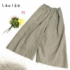 ♡Laulea【M】ガウチョパンツ リラックスパンツ 無地 シンプル 綿混合