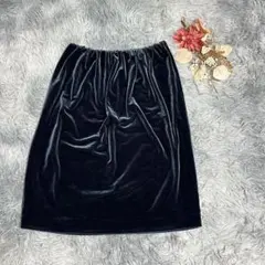 GEORGES RECH ジョルジュレッシュ（M）ベロア フレアスカート ひざ丈のサムネイル