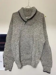 美品】45R 片畦ニットソーの908 R刺繍 洗える コットン 白 紺 日本製