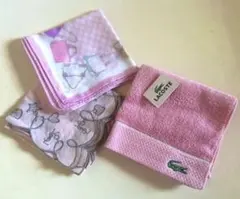 【ラコステ/イブ・サンローラン/セリーヌ】ハンカチ 3枚セット