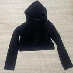 PEACE NOW クマミミフード付き黒　ボレロ