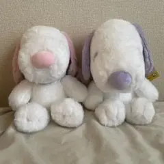 スヌーピー ぬいぐるみ 2点セット パステルカラー！