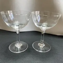 ストライプ模様　カクテルグラス　2個セット