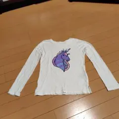 ユニコーン スパンコール 長袖Tシャツ ホワイト130 GAPのサムネイル