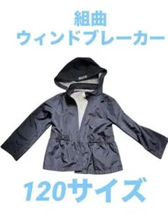 KUMIKYOKU ネイビー・ドット柄ジャケット