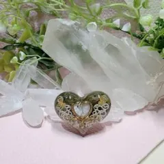 癒しのオルゴナイト❤️ストロベリークォーツ＋ロードナイトのハート型♡ 癒しのオルゴナイト❤️ストロベリークォーツ＋ローズクォーツのハート