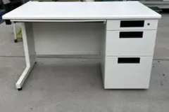 プラス フラットライン 片袖デスク W1200 ホワイト 事務机 オフィス