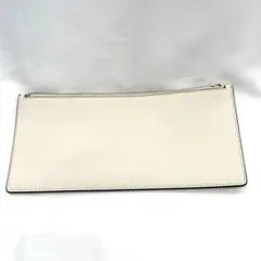 Y2505-111 COACH/コーチ ホワイトファスナーポーチ