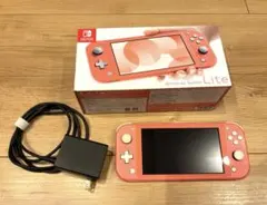 Nintendo Switch Lite 本体 コーラル 充電器付き - メルカリ