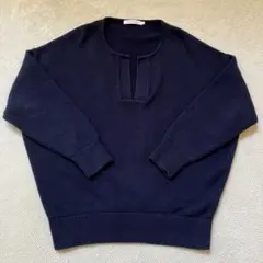 AMERICAN HOLIC ネイビー ニット　プルオーバー 長袖　M