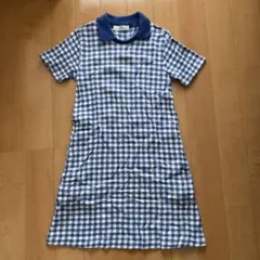 値下げ！I am I チェック 半袖ワンピース チュニック　アトリエドゥサボンのサムネイル