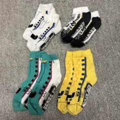電車デザイン キッズ靴下 4足セット