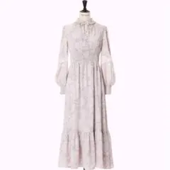 Herlipto Winter Floral Long-sleeve Dress
