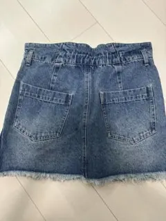 デニムミニスカート フリンジ加工のサムネイル