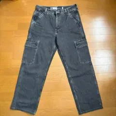 リーバイス W32 カーゴバギー シルバーTabブラックデニム L32のサムネイル