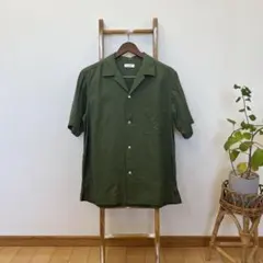 BEAUTY&YOUTH 半袖シャツ 開襟シャツ オリーブカーキ L 美品