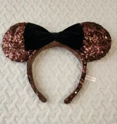 ミニーマウス風スパンコールカチューシャ