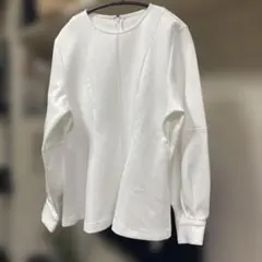 ホワイト 長袖 トップス シンプル