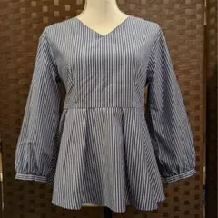 最終値下げ【IEDIT】長袖チュニック　ストライプ　フリーサイズ