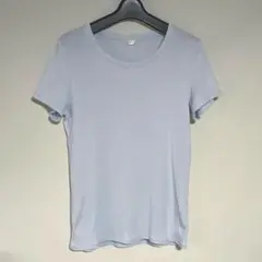 ユニクロ　エクストラファインコットン　クルーネックTシャツ　ライトブルー