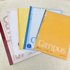 キャンパスノート４冊＆ノートカバー１点　５点セット