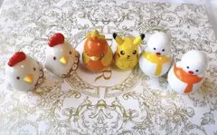 おきあがりこぼし★ピカチュウ ニワトリ 雪だるま★ポケモン 平成レトロ