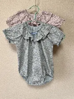 branshes 花柄フリル　ミッフィ　ロンパース　セット　used品