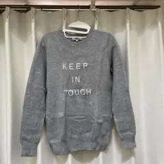 ナチュラルビューティーベーシック新品コットンニット　春ニット　グレー