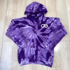 カッコいい！紫タイダイ フード付き　メンズパーカー【A-23】