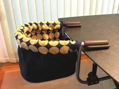 【美品】リトルプリンセス　テーブルチェア 折りたたみ式 ネイビー(1回使用)のサムネイル
