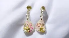 桜ピアス(イヤリング変更可)No.036着物等にもオススメ1300円から値引き中